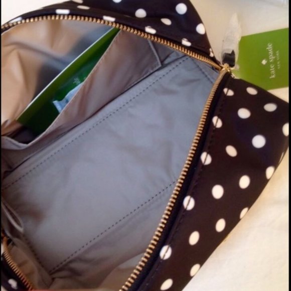 Kate Spade Blake Avenue Diamond Dot Medium Davie cosmetic makeup bag nwt - Picture 5 of 5
